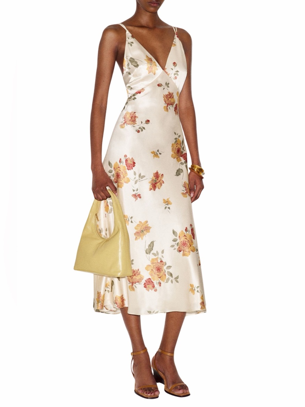 Reformation Anaya Silk Dress In Climbing Rose, NEW WITH TAGS,NEVER WORN,NO FLAWS